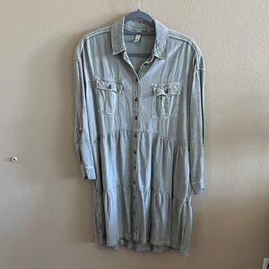 Pilcro olive green utility shirt jacket